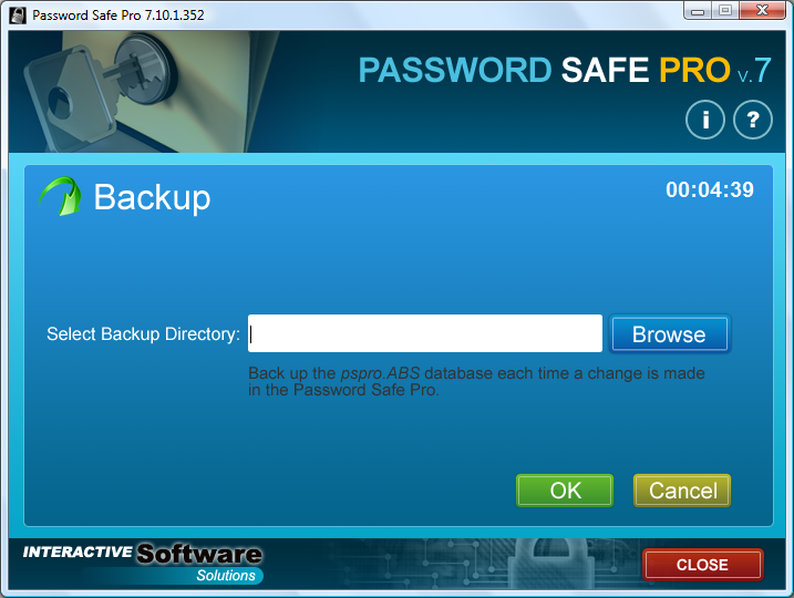 Password Safe Pro - Backup