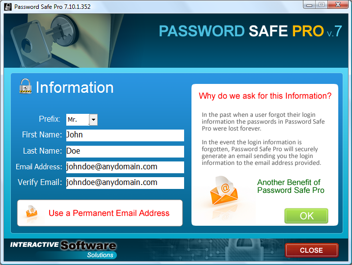 Password Safe Pro - Personal Information