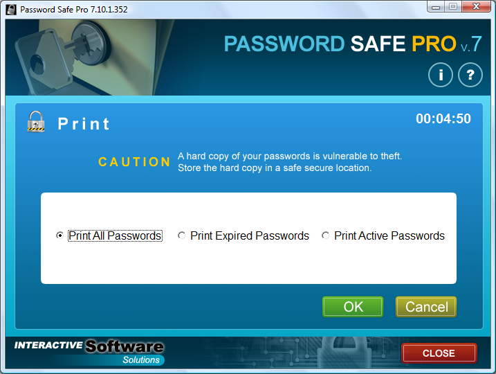 Password Safe Pro - Print
