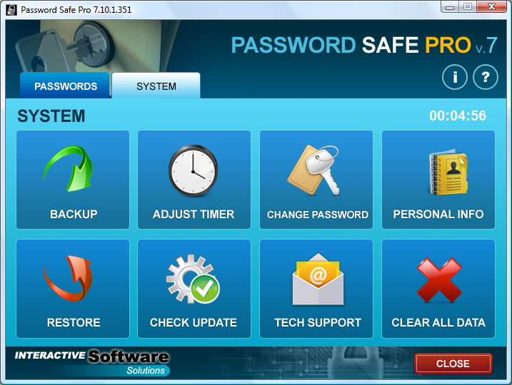 Password Safe Pro - System